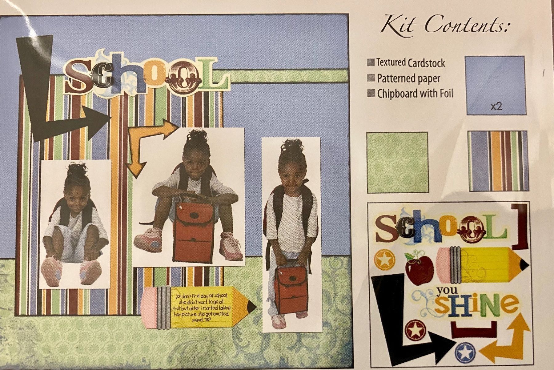 Sonstiges zum Basteln & Handarbeiten: Scrapbook Paper Kit Mit Chipboard-School – Neu und originalverpackt aus Wichtrach von Mona1994 2