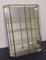 *MESSING/GLAS - VITRINE* B 28 - 37/H 48/T 11/TABLARE/INTAKT