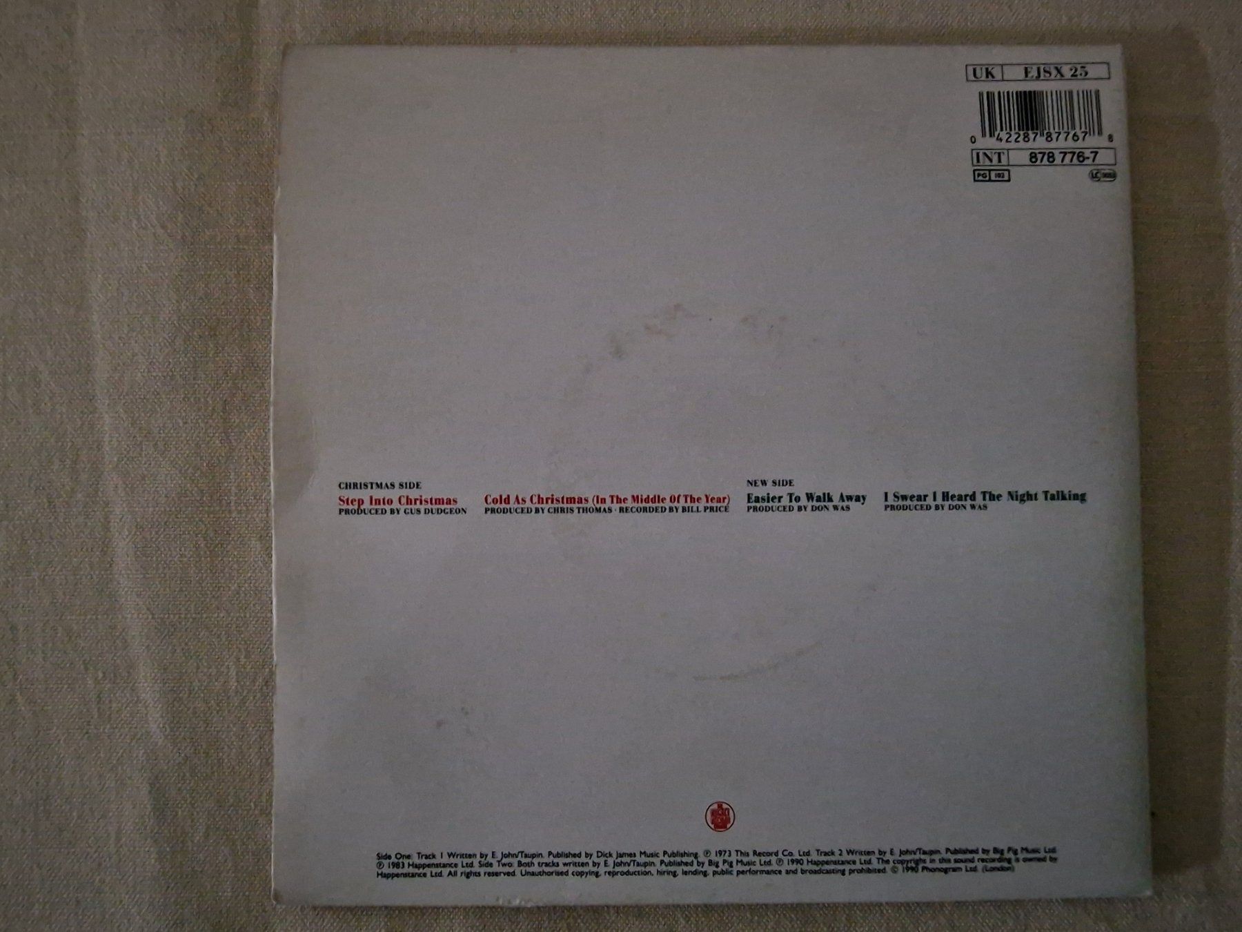Dischi in vinile: Elton-John Single - Elton-Johns-Christmas-EP – Usato da Root venduto da atelier22 2