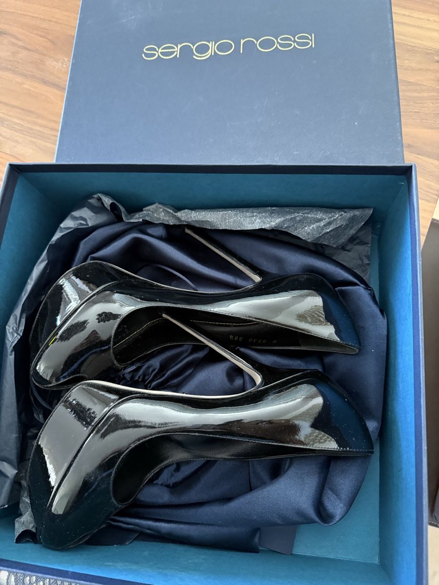 Sergio Rossi Scarpe da donna: Sergio Rossi peeptoe pumps schwarz – Usato da Lausen venduto da san_ddq5 1