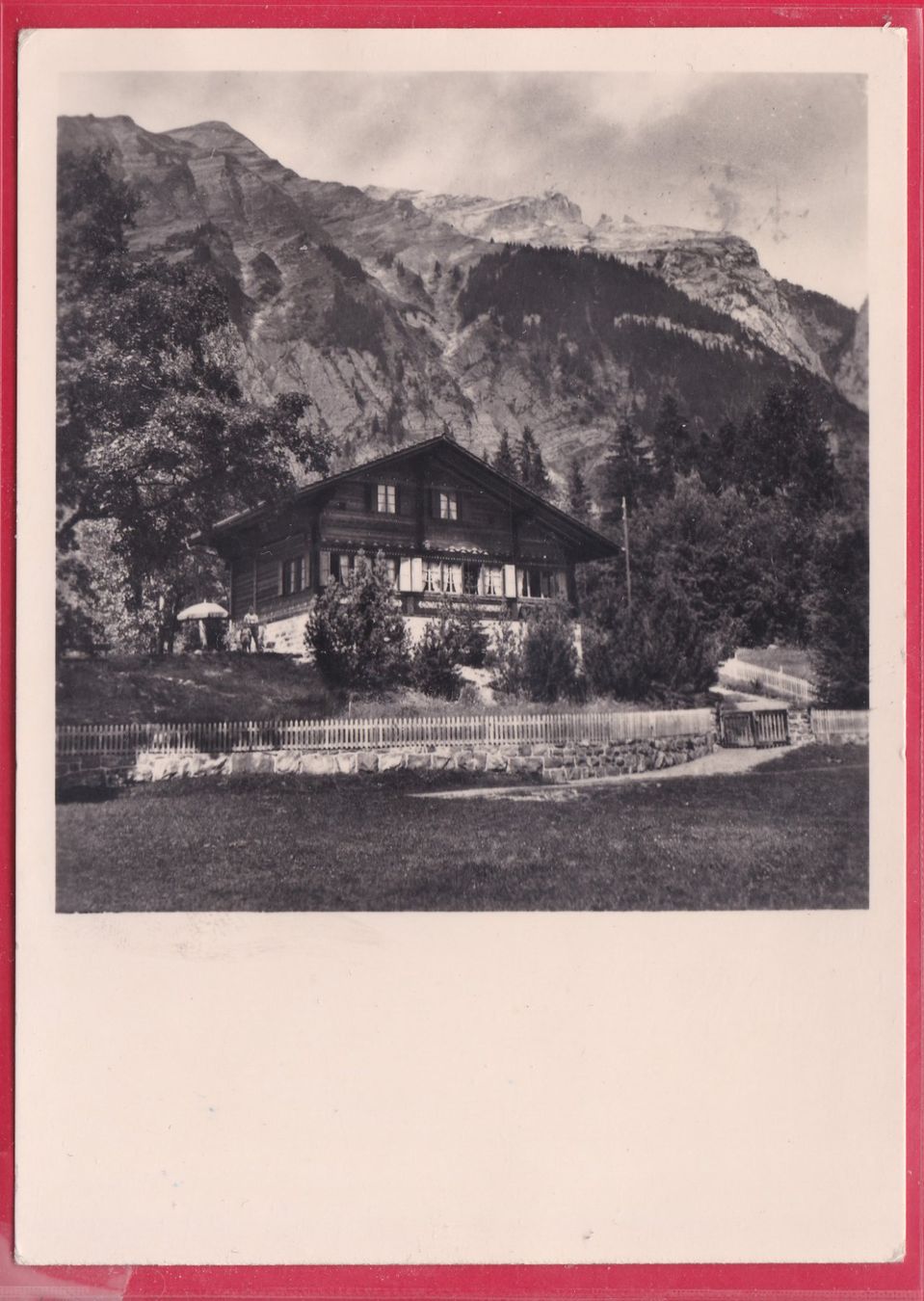 Cartoline postali: CHALET PAX KANDERSTEG, 29.7.1955 – Usato da Oberrieden venduto da Gebirgsstelze