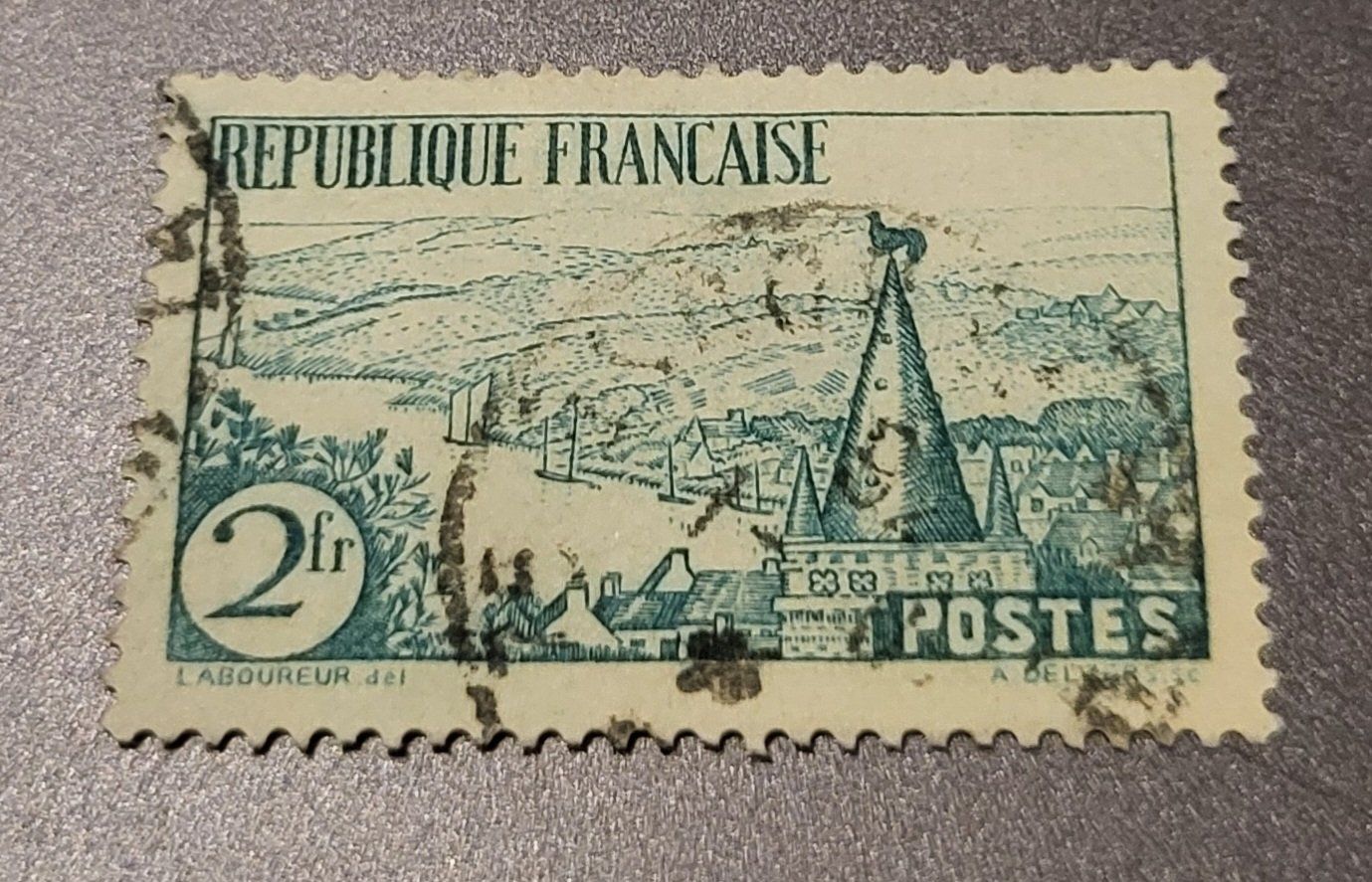 Tutti i francobolli: Frankreich 1935 Breton Fluss briefmarke – Usato da St Gallen venduto da Stampsalshobby