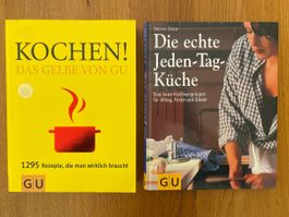 2 GU Kochbücher "Kochen!" und "Die echte Jeden-Tag-Küche"