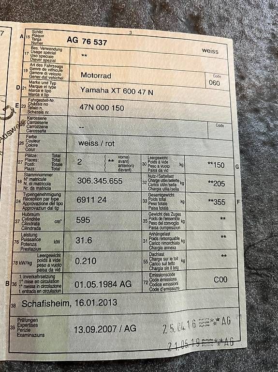 Yamaha Enduro: Yamaha XT 600 47N – Gebraucht aus Bützberg von luna_062007 2