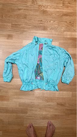 Vintage / Retro Windjacke Mintgrün Grösse S