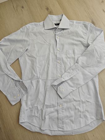Camicia uomo BOSS azzurra cotone italiano Taglia 38