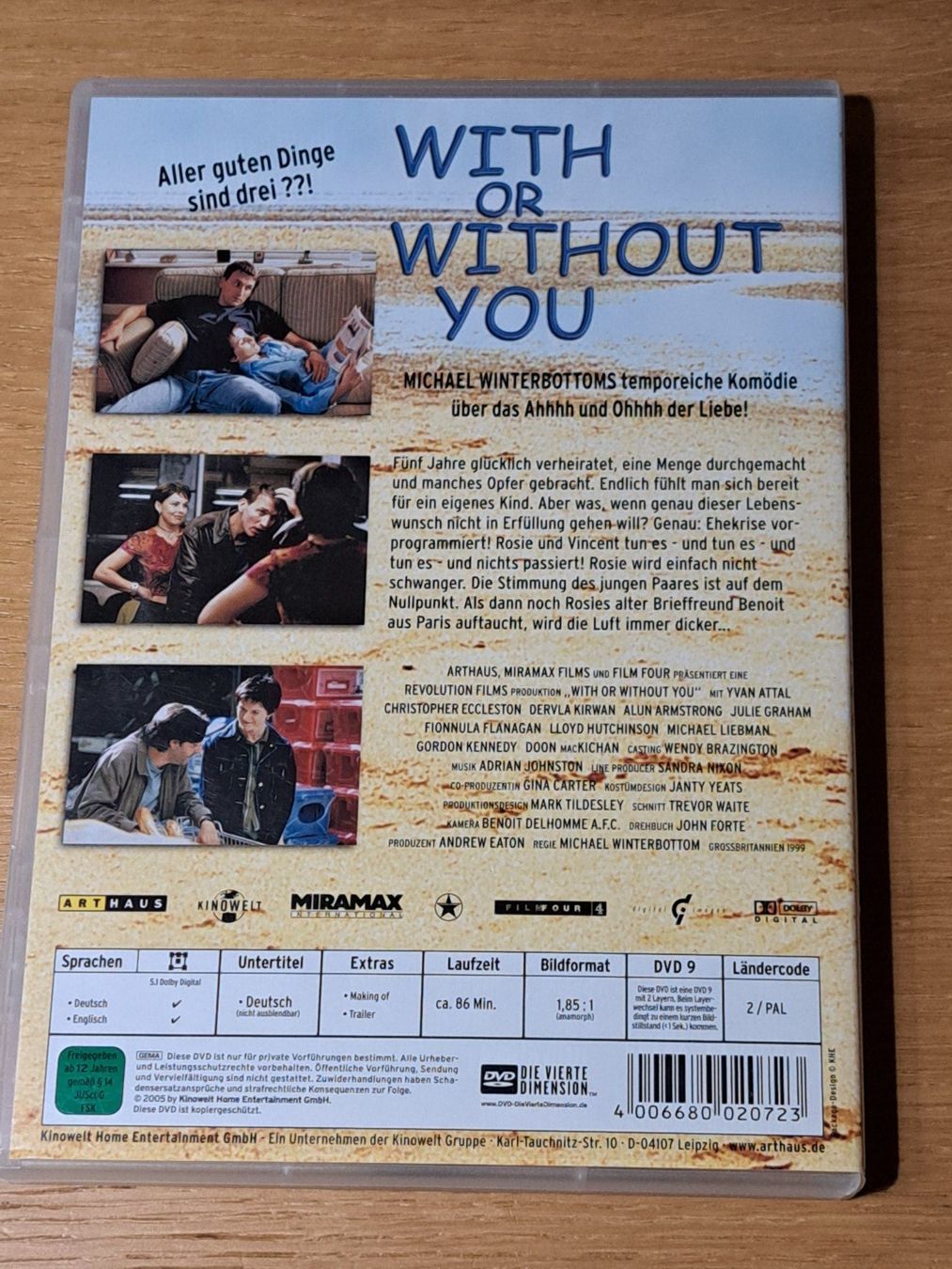 Tutti i DVDs: DVD With or without you,  Michael Winterbottom, 1999 – Usato da Unterseen venduto da Kanica 1
