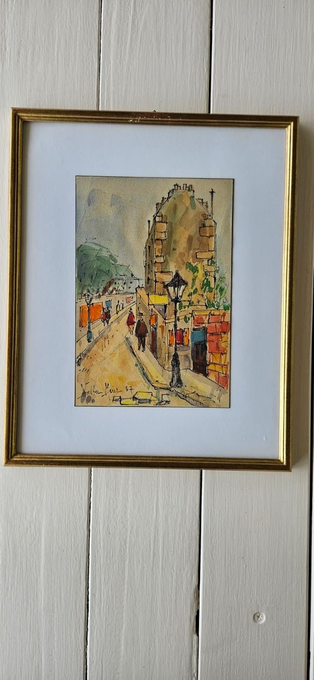 Dipinti: Paris, Gruppe von 3 Original Aquarellen – Usato da Ballwil venduto da hei_yh7b 1