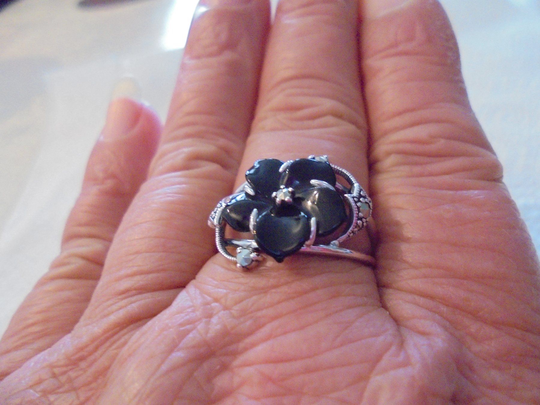 Anelli: Echtschmuck: Onyx-Silberring (56) – Nuovo (secondo la descrizione) da Zuchwil venduto da maumauchi 4