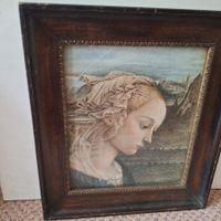 Bild  mit altem Holzrahmen, Madonna