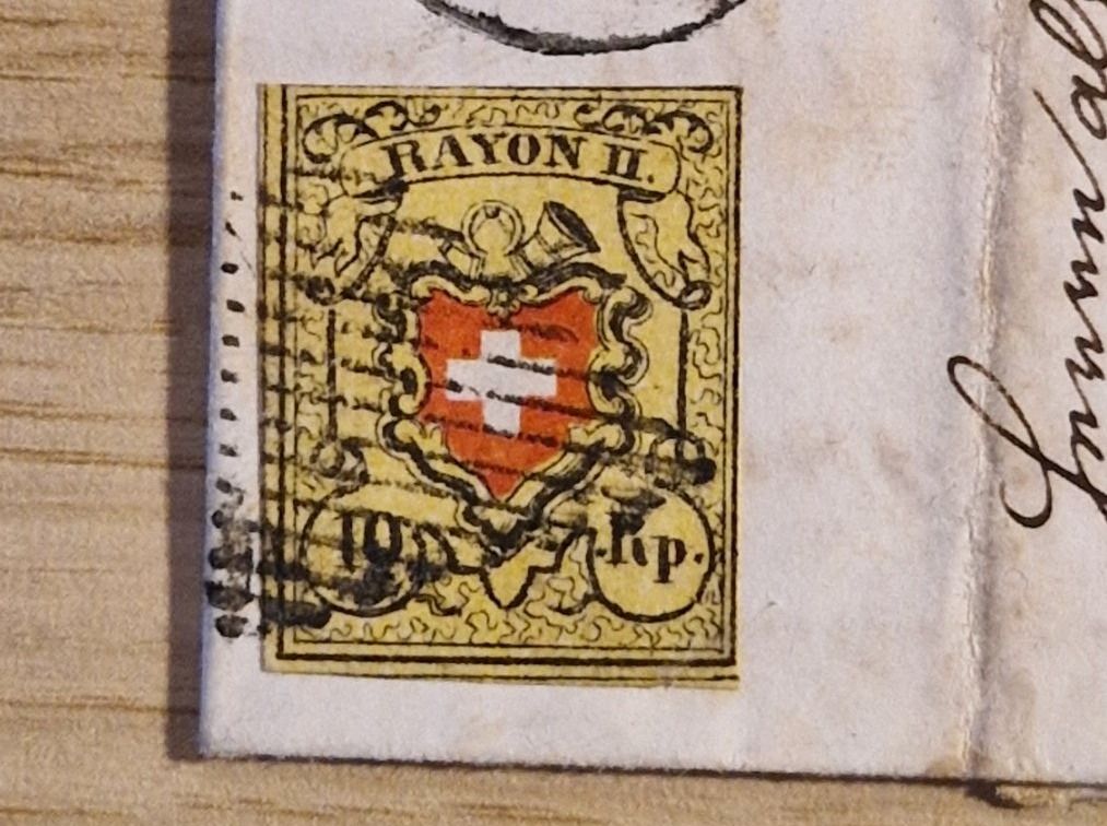 Tutti i francobolli: Brief mit Rayon II Thun 1852 – Usato da Ortschwaben venduto da Ruebezahl 1