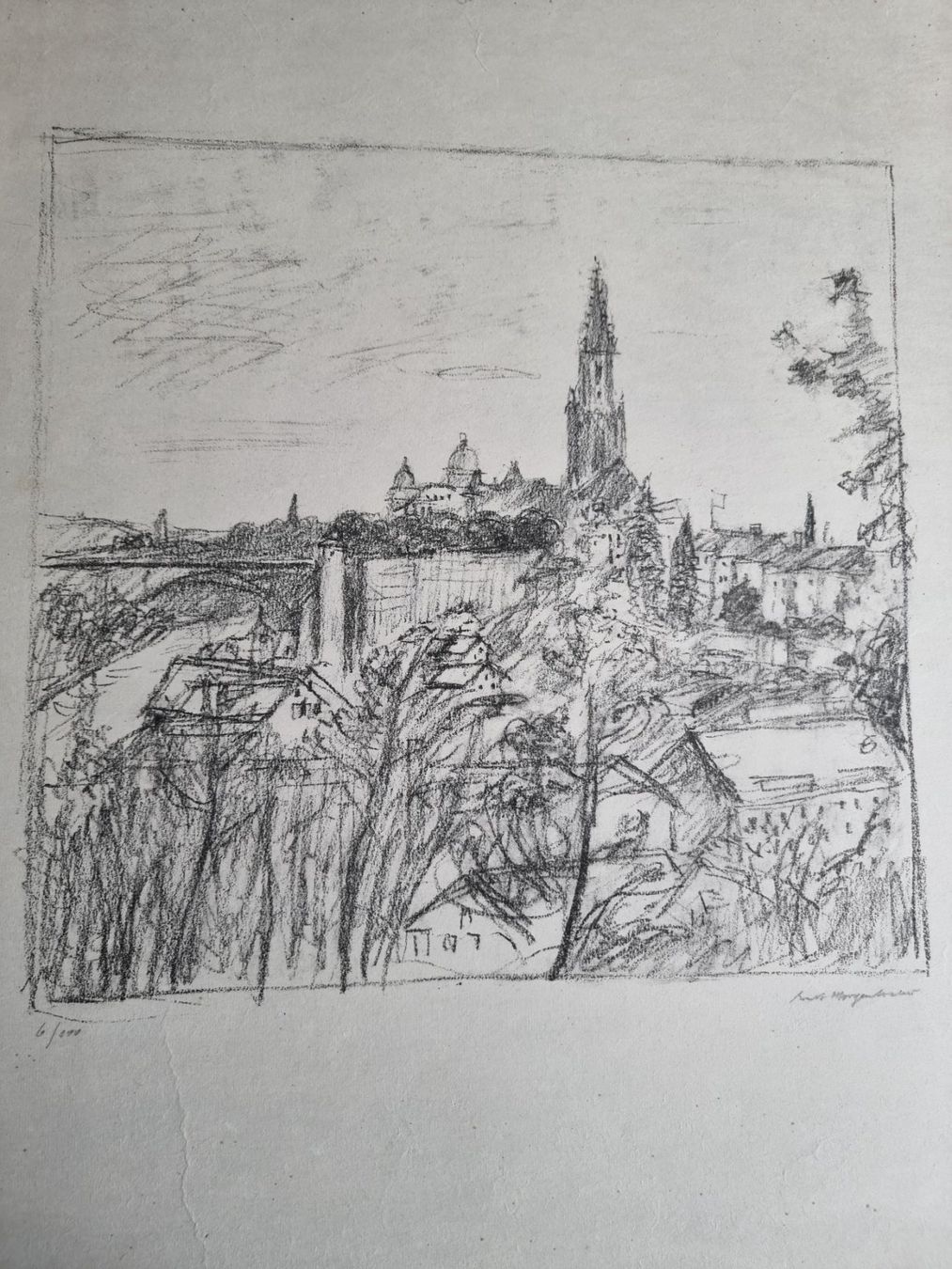 Grafica & Litografie: ERNST MORGENTHALER LITHOGRAPHIE SIGNIERT NUMMERIERT – Usato da Gersau venduto da grafik-kunst 4