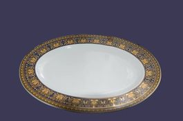 plat ovale 34 cm Versace Medusa Blue