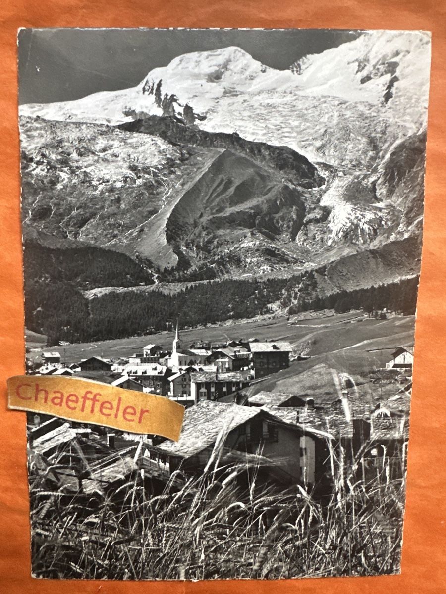 Cartoline postali: 1960 Saas-Fee, Alphubel – Usato da Zürich venduto da Chaeffeler