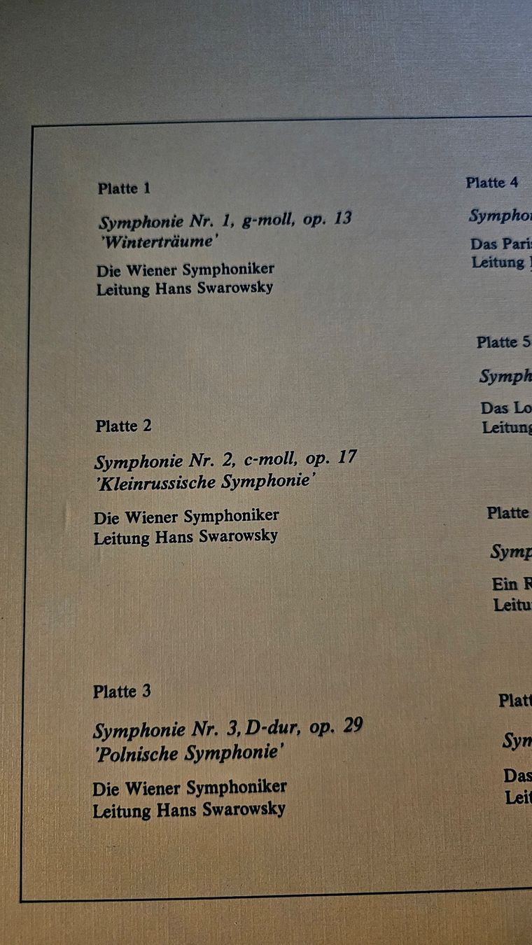 Schallplatten: Tchaikowsky - Sieben Symphonien - Vinyl Schallplatten Box – Gebraucht aus Sirnach von windrad65 2