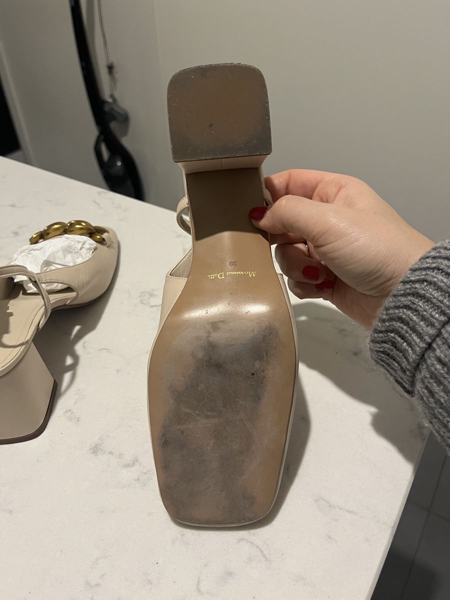 Massimo Dutti Scarpe da donna: Massimo Dutti heeled slingbacks with chain detail – Usato da Mies venduto da nic_yk5d 6