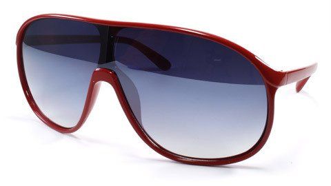 Occhiali & Lenti: Aviator NuRave Shield Sonnenbrille nu05 rot – Nuovo e nell'imballaggio originale da Illnau venduto da diy-shop