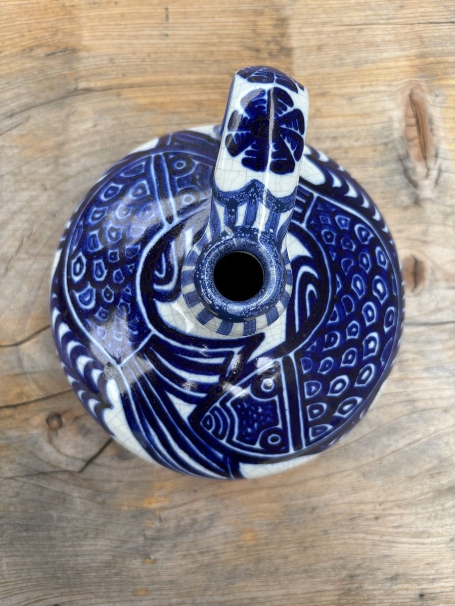 Caraffe: blaue Keramikkaraffe  – Usato da Würenlos venduto da Ashley24 3