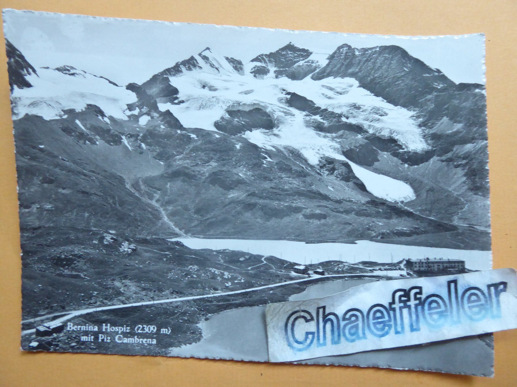Cartoline postali: Bernina Hospitz mit Piz Cambrena – Usato da Zürich venduto da Chaeffeler