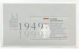 Block "50 Jahre Grundgesetz". BRD.