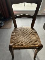 Chaise paille vintage à retaper - charme rustique garanti!