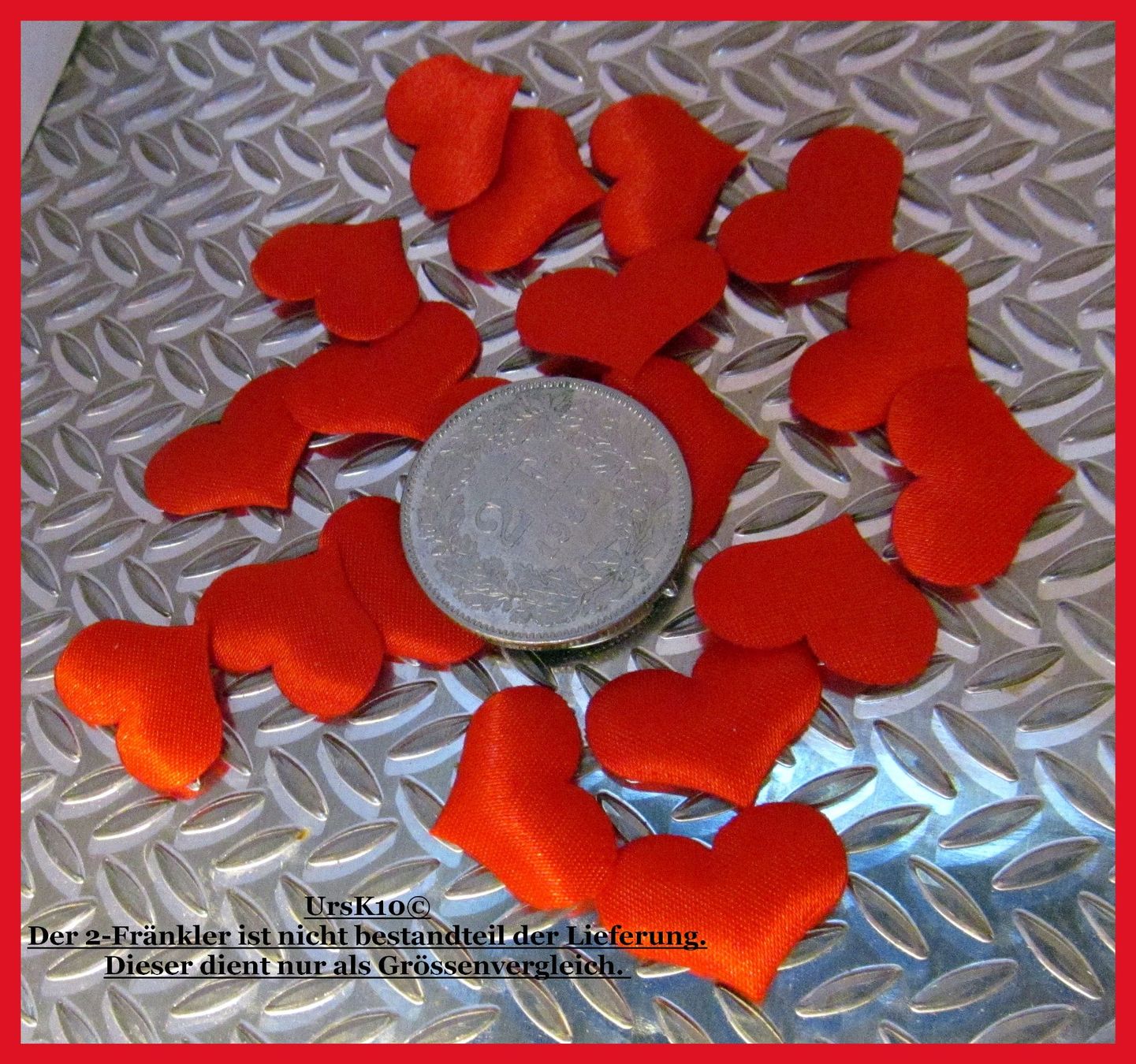 Tutte le decorazioni: 60 Stück Satin Herzen Rot – Usato da St. Margarethen TG venduto da ursk10 1
