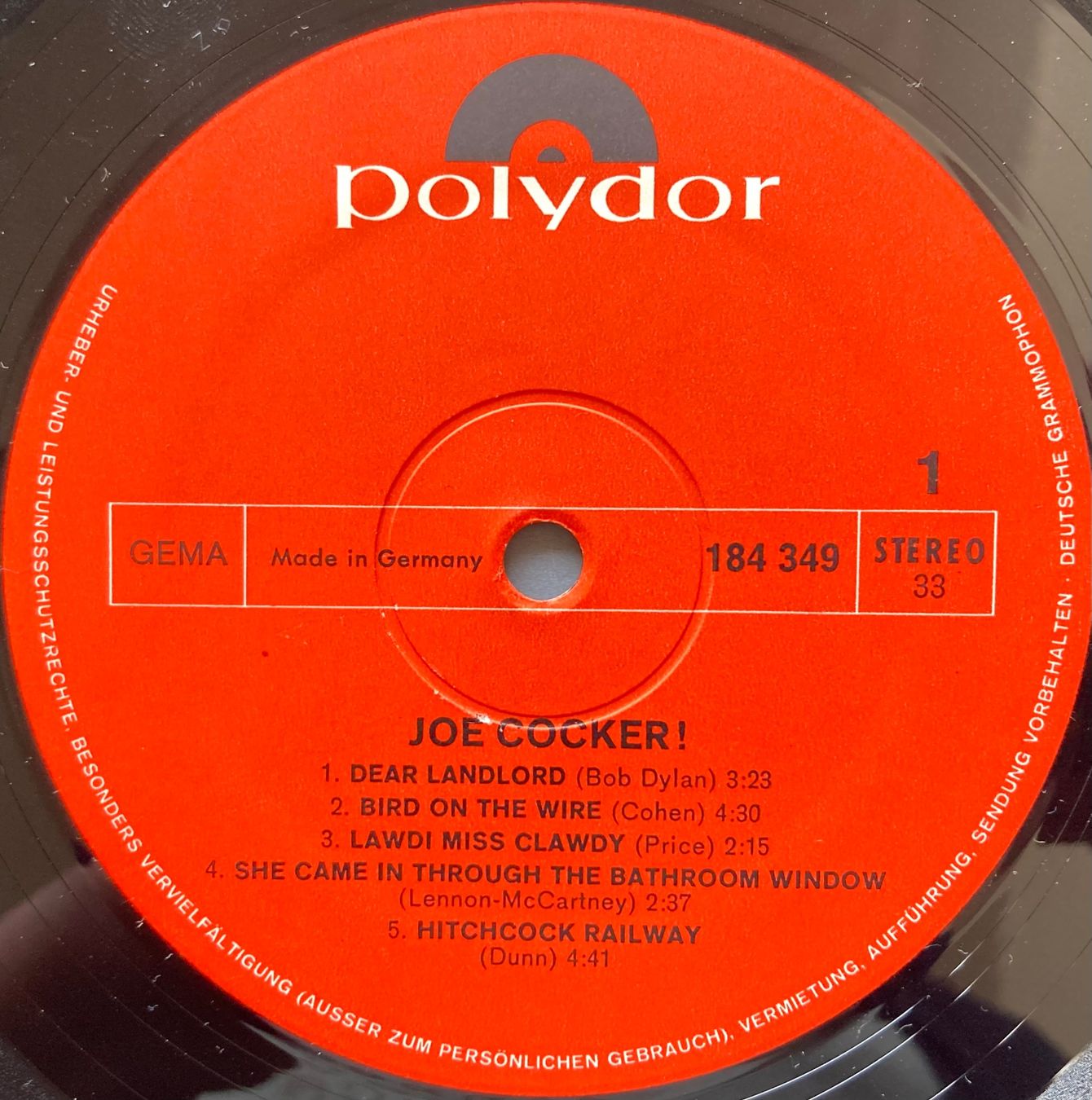 Schallplatten: JOE COCKER - JOE COCKER – Gebraucht aus Poliez-Pittet von Newtown-Records 2