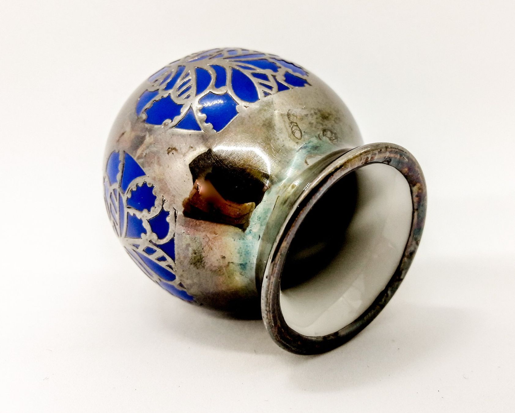 Thomas Vasi & Recipienti: Thomas Art deco mini Vase Silberauflage silver overlay – Usato da Tavannes venduto da Brocashop 2