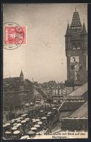 Basel, Rathausturm mit Blick auf den Mar