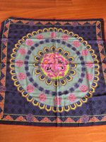Versace Silk Scarf - Bold Geometric Pattern - Autumn Style