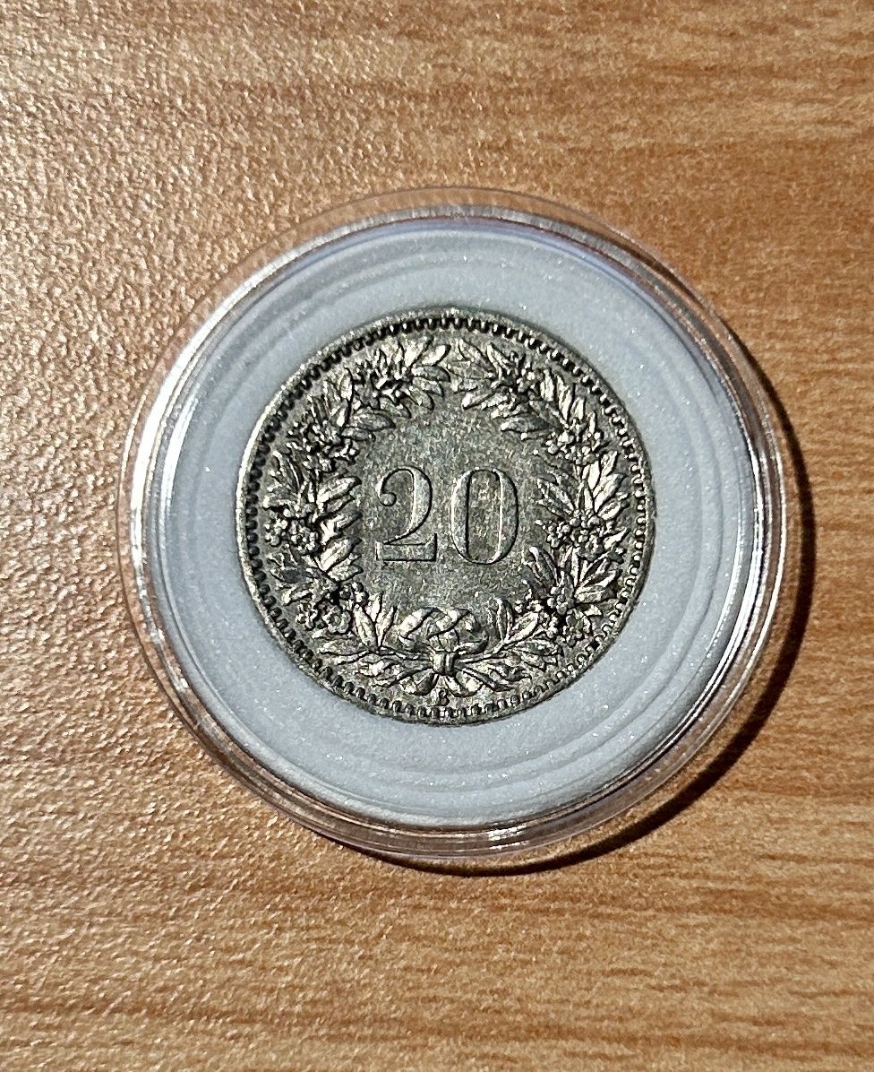 Tutti le monete: 20 centimes suisses 1883, superbe état! – Usato da St-Maurice venduto da SPEKER 3