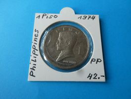Philippinen 1974,  1 Piso  Jose Rizal   Polierte Platte