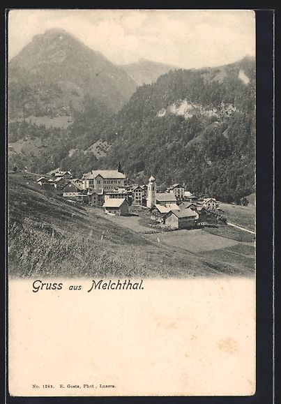 Ansichtskarten: Melchthal, Ortsansicht mit Kirche und Ge – Gebraucht aus Berlin von bartko-reher