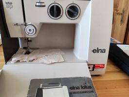 Elna Lotus SP Nähmaschine mit Zubehör und Anleitung