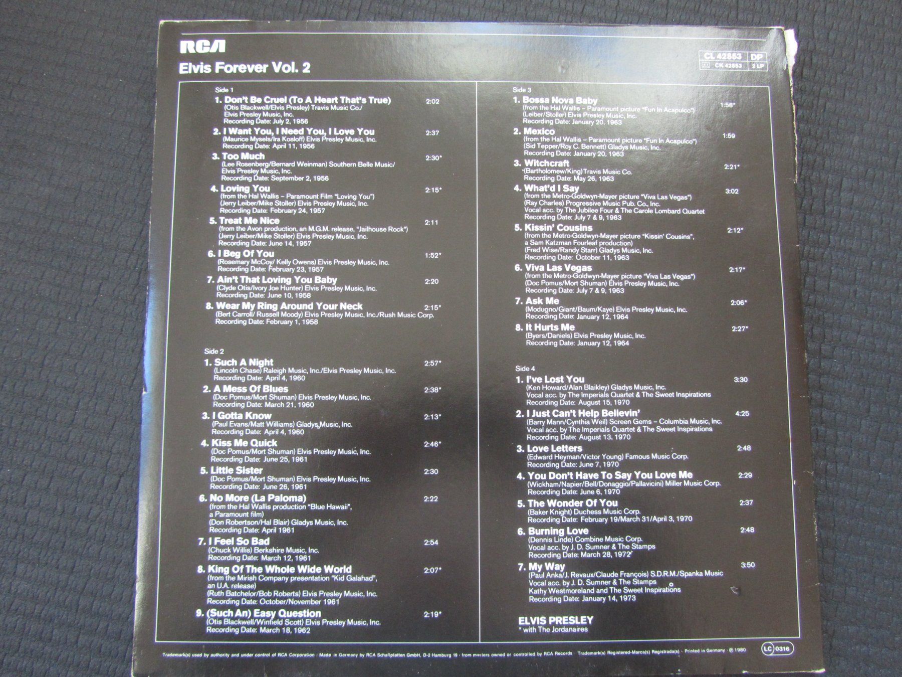 Dischi in vinile: ELVIS Forever Volume 2 / Doppel LP – Usato da Seengen venduto da mikelele 7