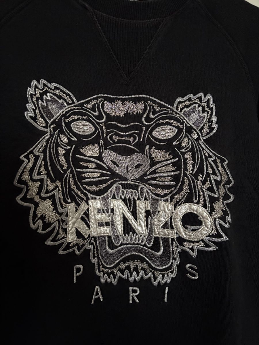 Kenzo Maglioni & Felpe: Schwarzer Kenzo Pulli mit Tiger Stickerei, Grösse M – Usato da Horgen venduto da dbo_rtv9 1