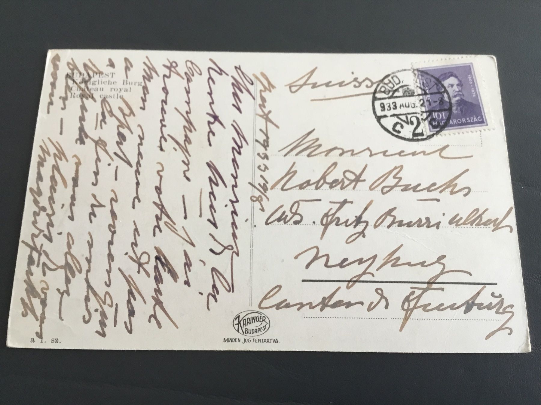 Cartoline postali: Budapest – Usato da Kerzers venduto da Georges3210 1