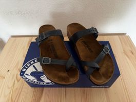Birkenstock Mayari Sandalen Blau 39 Schmales Fussbett Neu