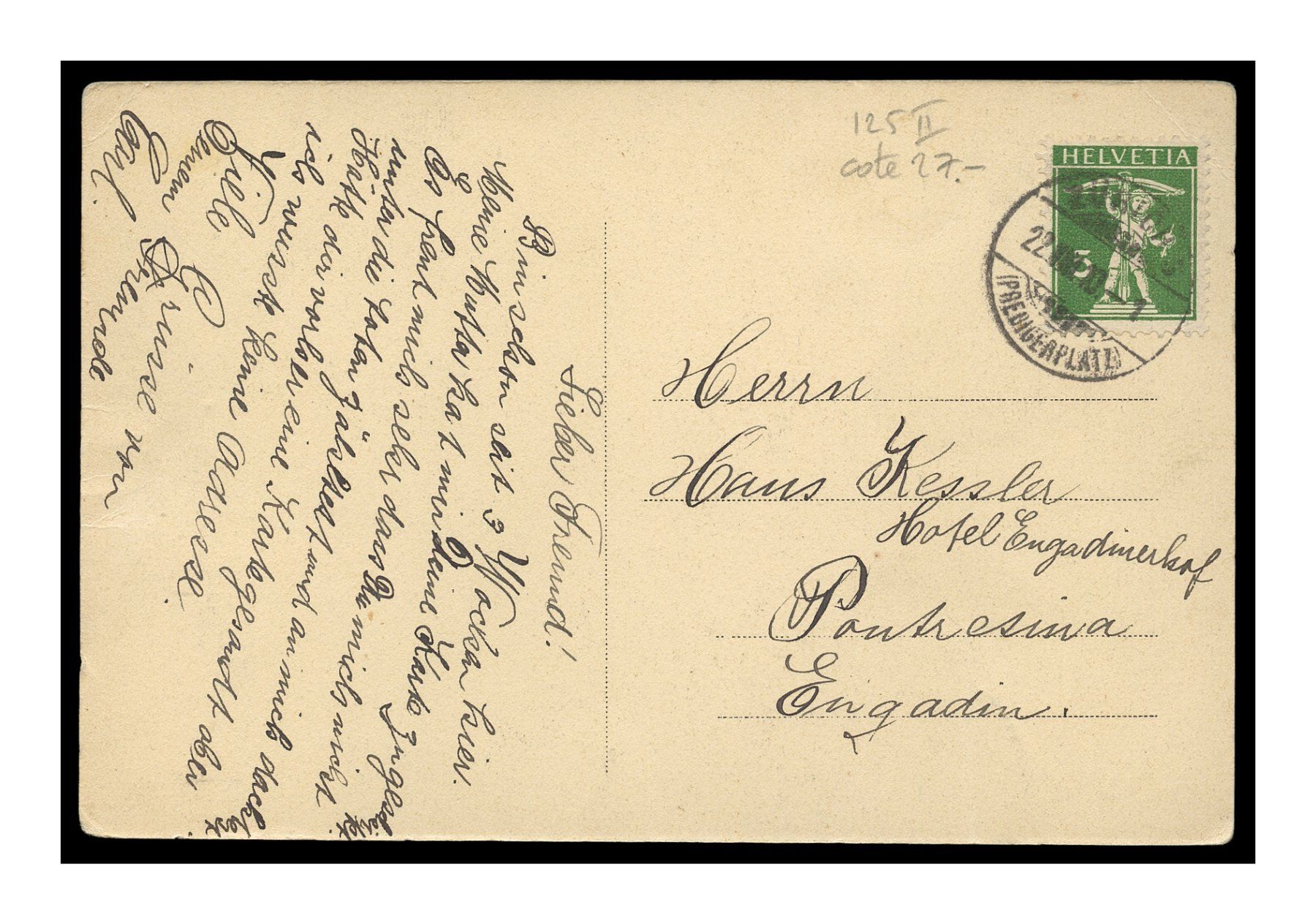 Ansichtskarten: ZÜRICH - 1910 "Grossmünster" – Gebraucht aus Onex von gonsla01 1