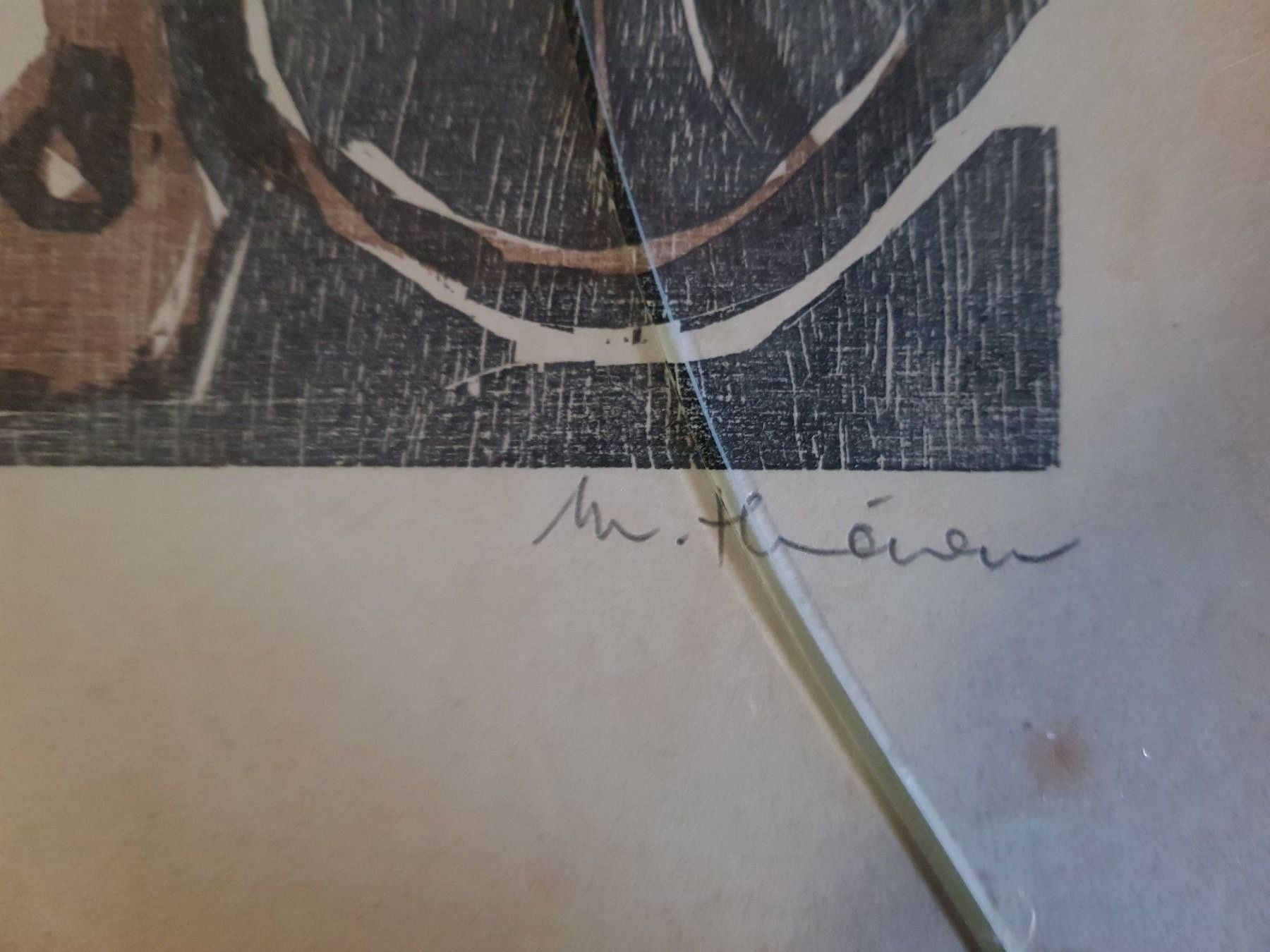 Xilografie: Martin Thönen Holzschnitt Bild Gemälde – Usato da Walterswil BE venduto da Lonitti 2