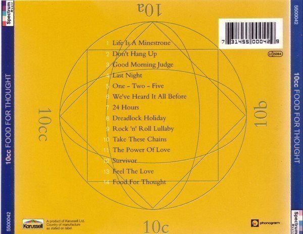 CD: 10CC - Food For Thought - inc. "We've Heard It All Before" – Usato da Unterbäch venduto da buqiq 1