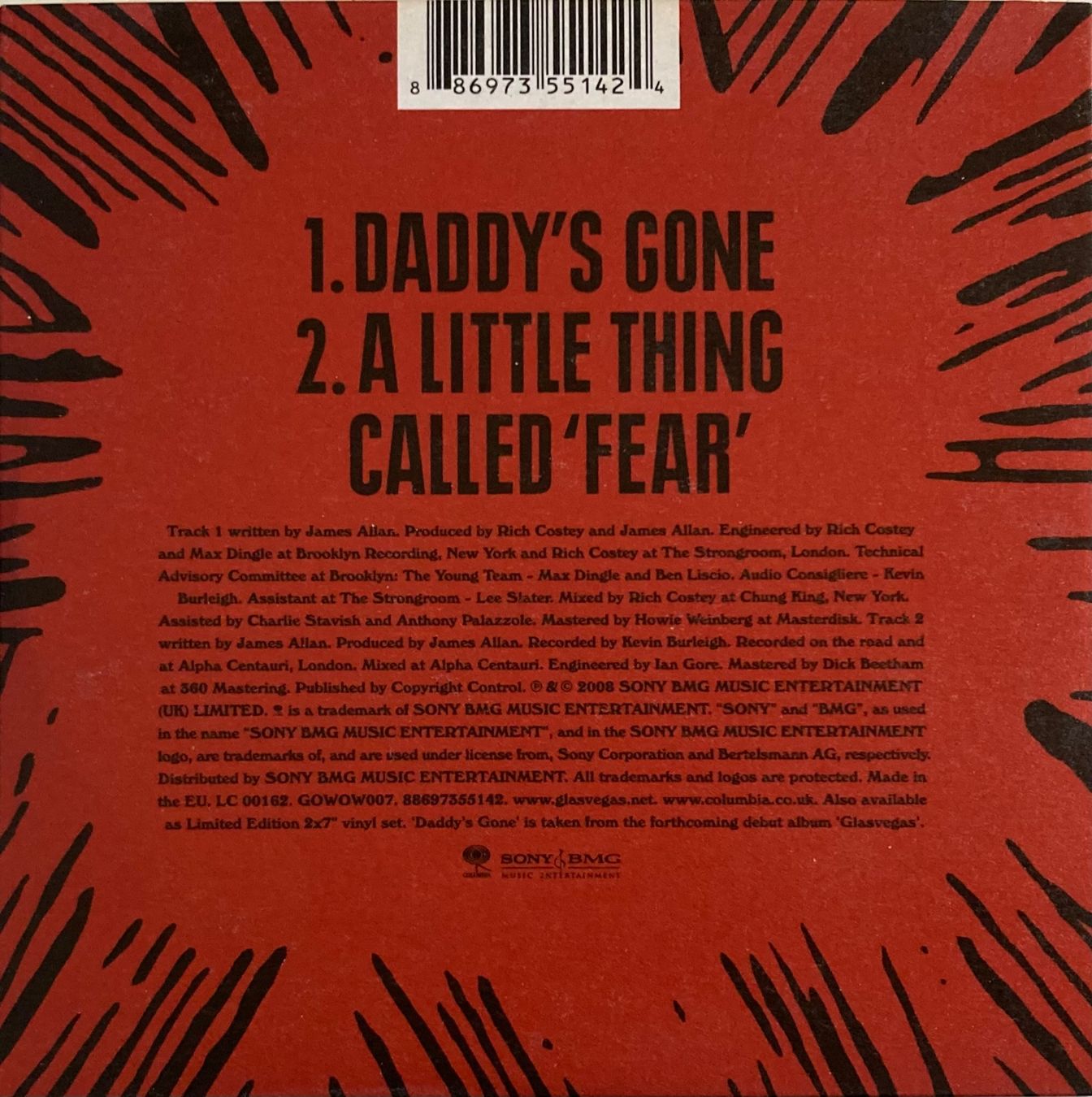 CD: GLASVEGAS - DADDY'S GONE – Usato da Poliez-Pittet venduto da Newtown-Records 1