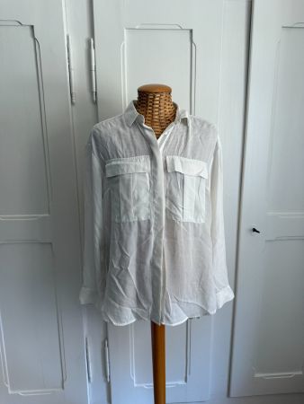 Bluse weiss fliessend 38