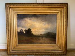 Carl Jungheim 1830 - 1886, Weite Landschaft mit Schafherde