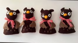 Eierwärmer Eule aus Filz - 4 Stück 🦉