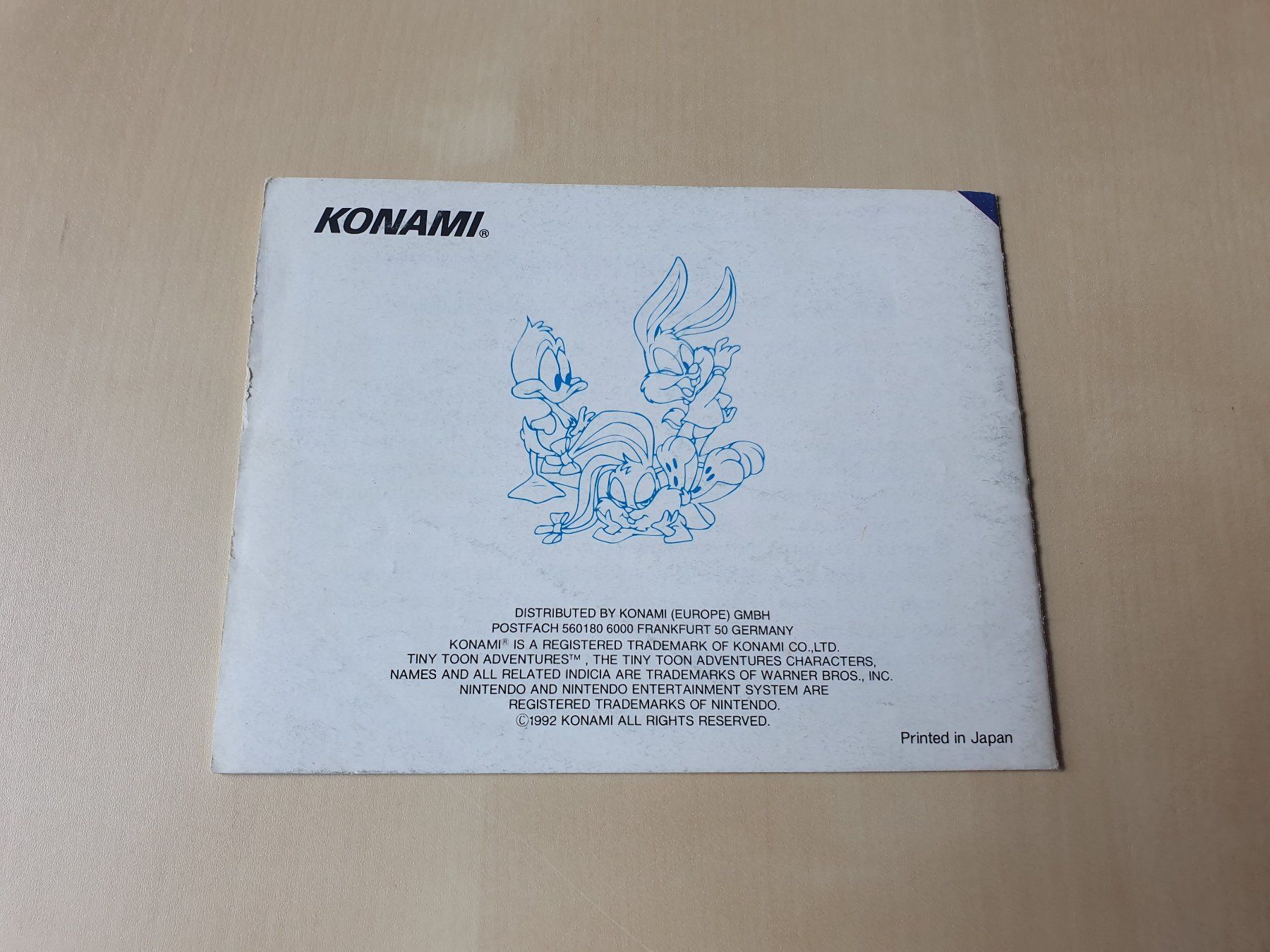 Nintendo Giochi: Anleitung Tiny Toon NES-NI-NOE-1 – Usato da Stansstad venduto da collectorsshop 1