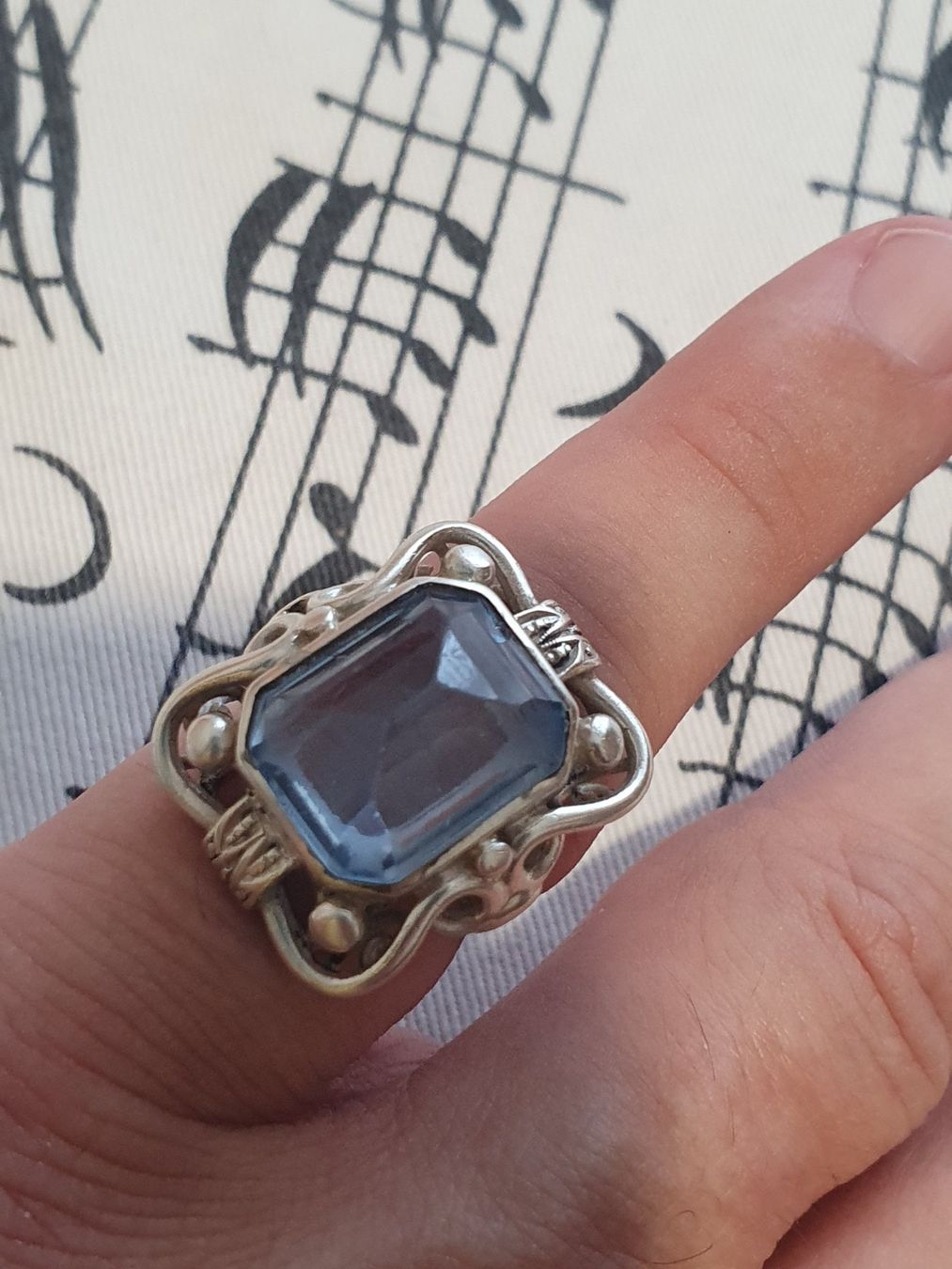 Anelli: Opulenter, phantastischer Blautopas-Ring in 835er Silber – Usato da Wohlen AG venduto da palmsprings 6