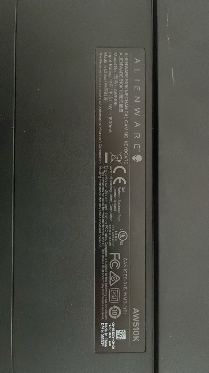 Dell Tastiere: ALIENWARE AW510K Mechanical Gaming Keyboard – Usato da Pfäffikon ZH venduto da arsun76