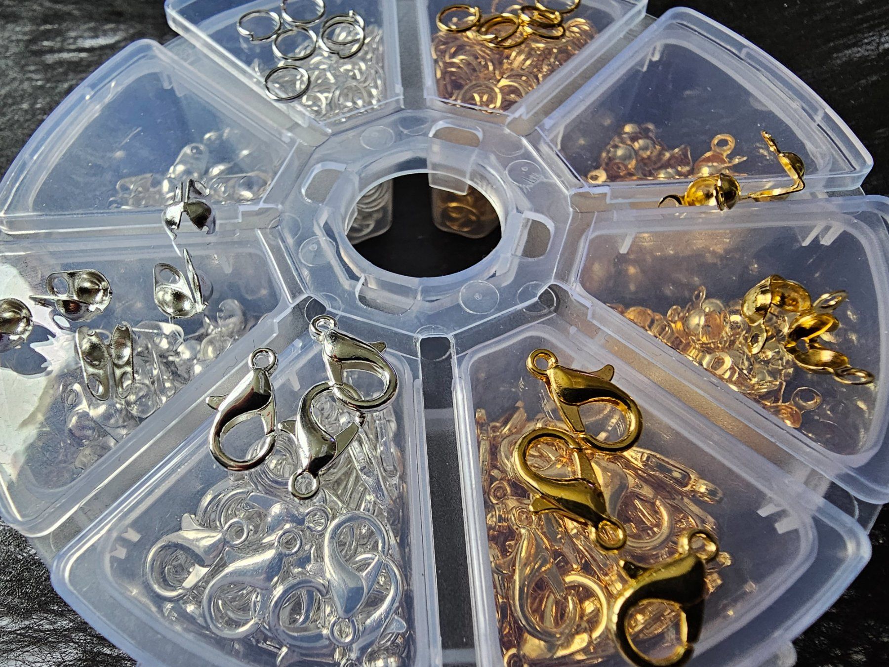 Attrezzatura da arrampicata: 960x Endteile in Box Basteln Karabiner Schmuck Silber Gold – Nuovo (secondo la descrizione) da Riedt b. Erlen venduto da Gottestraene 6