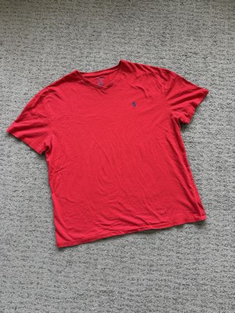 T-shirt Ralph Lauren rouge col en V taille L occasion